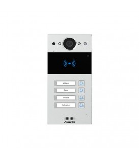 Akuvox R20BX4 Compact SIP Video Multi-button Doorphone with Card Reader & On-Wall Mounting Kit