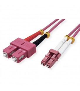 Secomp VALUE Fibre Optic Jumper Cable, 50/125µm, LC/SC, OM4, Violet