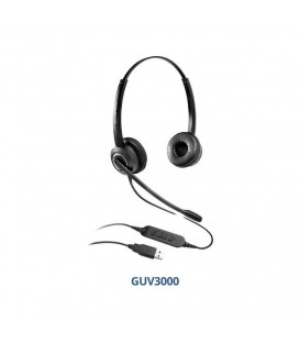 Grandstream GUV3000 HD USB Headset with Noise-Cancelling & Mic