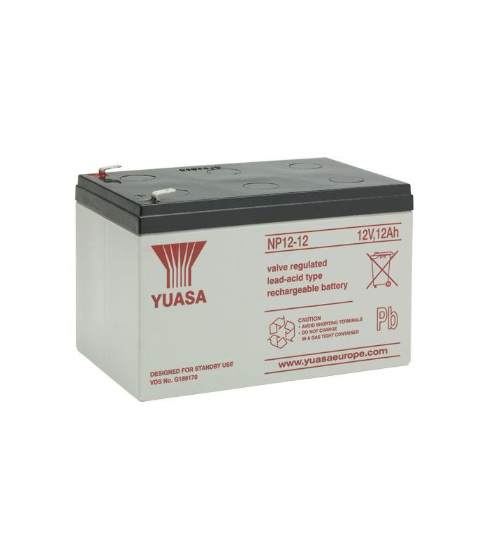 YUASA NP12-12 Batteria al Piombo VRLA 12V 12Ah (Faston 250 - 6,3mm) - DNL  Trading