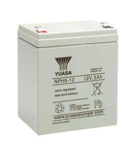 YUASA NPH5-12 Batteria al Piombo VRLA 12V 5Ah (Faston 250 - 6,3mm)