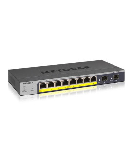 NETGEAR® GS110TPv3 8-Port PoE+ Gigabit Ethernet Smart Switch with 2 SFP Ports & Cloud Management (55W)