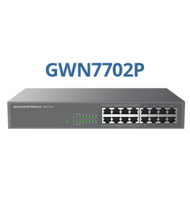 Grandstream GWN7702P 16 Port PoE+ Unmanaged Gigabit Desktop Network Switch