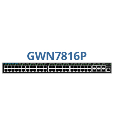 Grandstream GWN7816P 48 Port PoE++ Enterprise Layer 3 Managed Network Switch with 6 SFP+ Ports