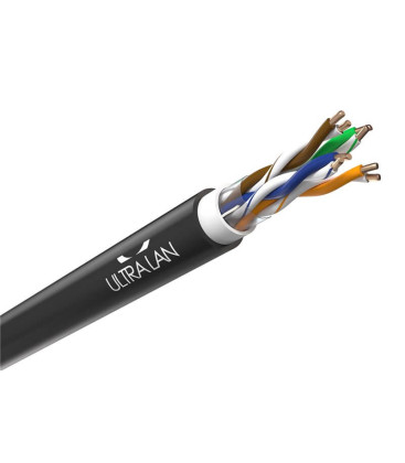 ULTRALAN Network Cable Cat.5E UTP CCA PE+PVC Gel Outdoor 305m Black