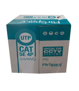 AirSpace CCTV Cavo Rete Cat.5e UTP 24AWG Rigido Esterno Matassa 305 mt. Nero