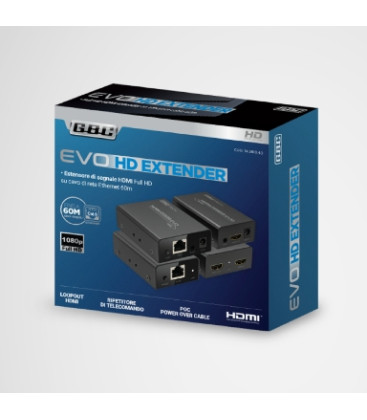 GBC Estensore Video HDMI su Cavo Ethernet Cat.6 con Loopout e IR 60m 1080p