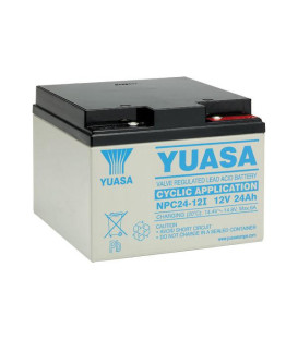 YUASA NPC24-12I Batteria Ciclica al Piombo VRLA 12V 24Ah