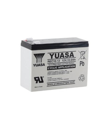 YUASA REC10-12 Batteria Ciclica al Piombo VRLA 12V 10Ah