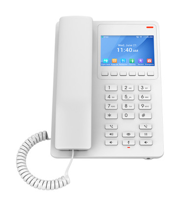 Grandstream GHP630 2-Lines 2 SIP Accounts Compact Hotel IP Phone with Color LCD - White