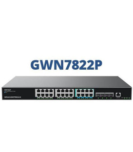 Grandstream GWN7822P 24 Port Gigabit PoE++ Enterprise Layer 3 Managed Network Switch with 4 SFP+ Ports