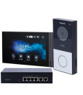 Akuvox IP Video Intercom Kit E12W / S562W-S & Switch PoE 6 Porte