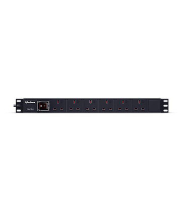 CyberPower PDU11310 Basic 6-Way 1U Horizontal/Vertical Rackmount PDU (UK Outlets, UK Plug)