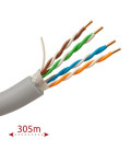 Safire FTP5E-300 305m CAT5e CCA 24AWG Solid FTP Cable - Grey
