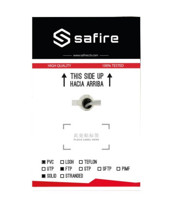 Safire FTP5E-300 305m CAT5e CCA 24AWG Solid FTP Cable - Grey