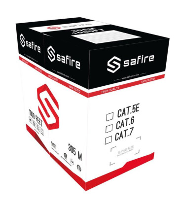 Safire FTP5E-300 305m CAT5e CCA 24AWG Solid FTP Cable - Grey