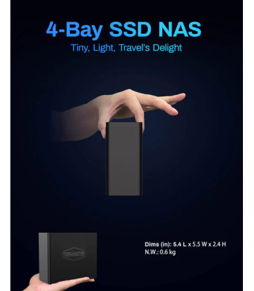 TerraMaster F4 SSD 10GbE 4-Bay M.2 SSD NAS