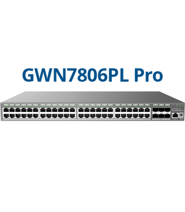 Grandstream GWN7806PL Pro 48 Port PoE+ Enterprise Layer 2++ Managed Network Switch with 6 x SFP+ Ports