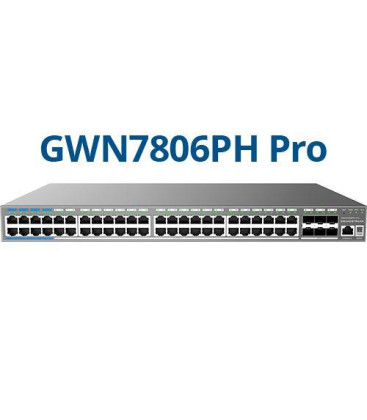 Grandstream GWN7806PH Pro 48 Port PoE++ Enterprise Layer 2++ Managed Network Switch with 6 x SFP+ Ports