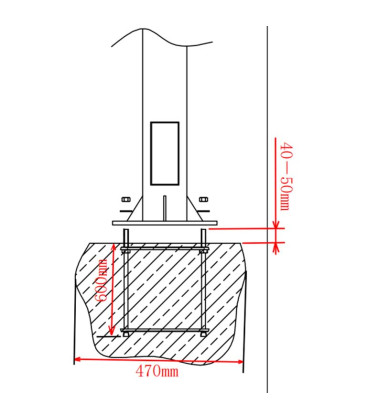Palo di 4.5 Metri per Installazione di Telecamere CCTV
