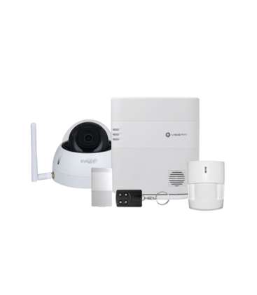 VESTA Kit di Allarme e Domotica con Connettività IP Ethernet e 4G + Telecamera IP Dome