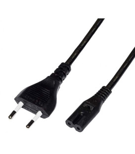 Manhattan Cavo Alimentazione  250V AC 2.5A Euro Plug CEE 7/16 a IEC 320 C7 Nero