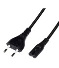 Manhattan Cavo Alimentazione  250V AC 2.5A Euro Plug CEE 7/16 a IEC 320 C7 Nero
