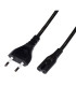 Manhattan Cavo Alimentazione  250V AC 2.5A Euro Plug CEE 7/16 a IEC 320 C7 Nero