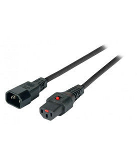 Cavo Alimentazione  250V AC 10A IEC 320-C14 Plug a IEC 320-C13 Lock Plug Nero