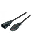 Cavo Alimentazione 250V AC 10A IEC 320-C14 Plug a IEC 320-C13 Lock Plug Nero