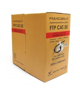 MAXCABLE Network Cable Cat.5E FTP CU UV-Resist Outdoor 305m Blac
