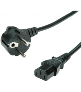 Value Power Cable 250V AC/2.5A Schuko Plug to IEC 320-C13 Plug 1.8 mt.