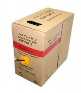 MAXCABLE Cavo Rete Cat.6 FTP CU UV-Resist Gel Esterno 305m Nero