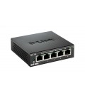 D-Link DES-105 5-Port Fast Ethernet Unmanaged Metal Desktop Switch