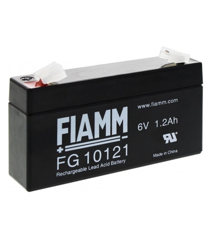 FIAMM FG10121 Batteria al Piombo VRLA 6V 1.2Ah (Faston 187 - 4,8mm) - DNL  Trading