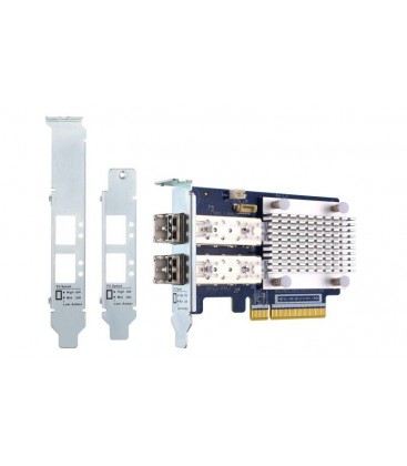 QNAP QXP-16G2FC Dual-Port 16GB Enhanced Gen 5 Fibre Channel Host Bus Adapter with SFP+ Transceivers