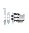 QNAP QXP-32G2FC Dual-Port 32GB Enhanced Gen 5 Fibre Channel Host Bus Adapter with SFP+ Transceivers