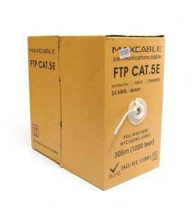 MAXCABLE Network Cable Cat.5E FTP CU Pure Copper Indoor 305m Grey